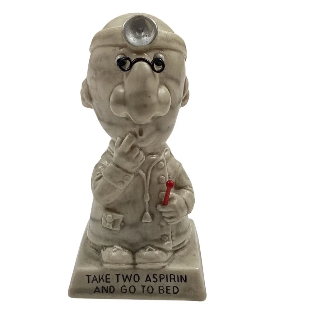Vintage Doctor Figurine Take Two‎ Aspirin Go to Bed R&W Berries Co 1971 USA